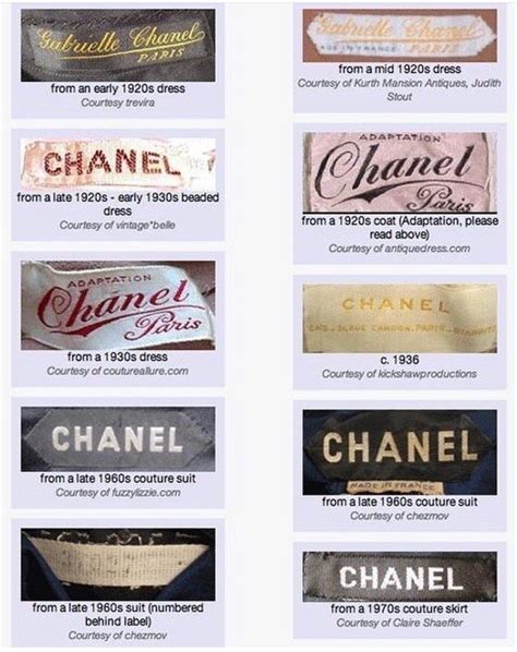 vintage chanel tag|Chanel clothing tags.